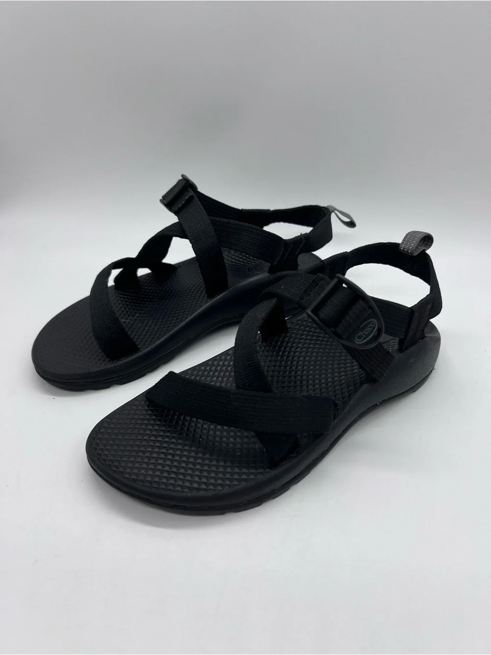 Chaco Kid's Black Strappy Outdoor Sport Sandals Size 4 Big Boy